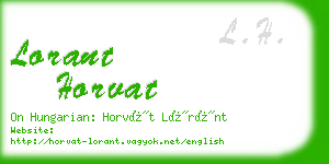 lorant horvat business card